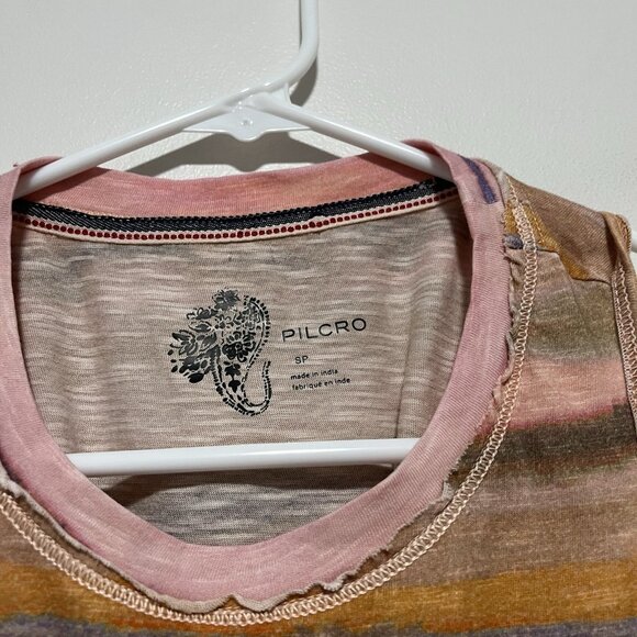 Pilcro Anthropologie NWT Sunset Dyed Motif Twist Back Tank Top Small Petite‎ - Picture 4 of 8